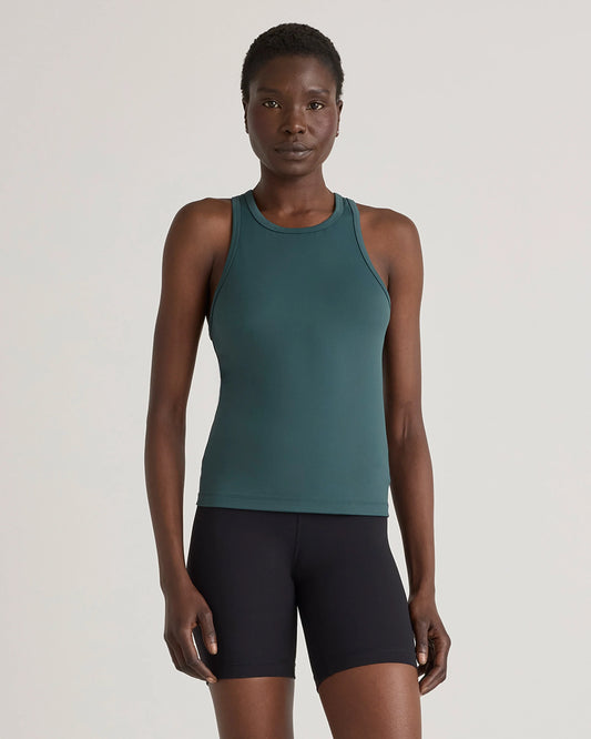 Ultra-Form Waist-Length Racerback Tank - XS / Forest Green