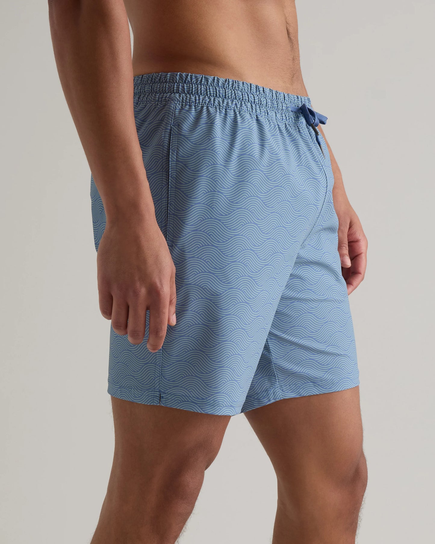 Italian Swim Trunks - 7" - XS / Navy Diamond Geo
