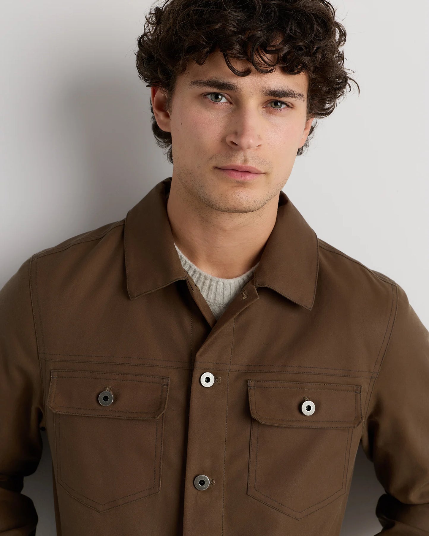 Organic Waxed Canvas Trucker Jacket - S / Black