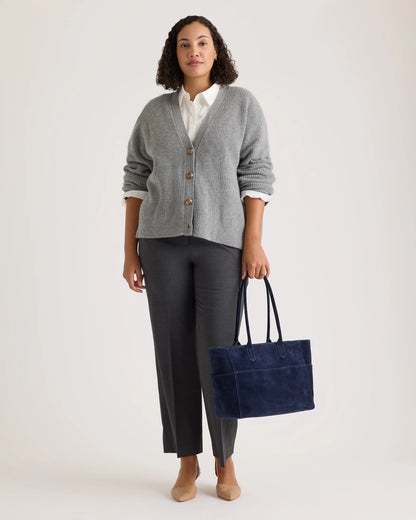 Hudson Suede Tote - One Size / Chocolate Brown