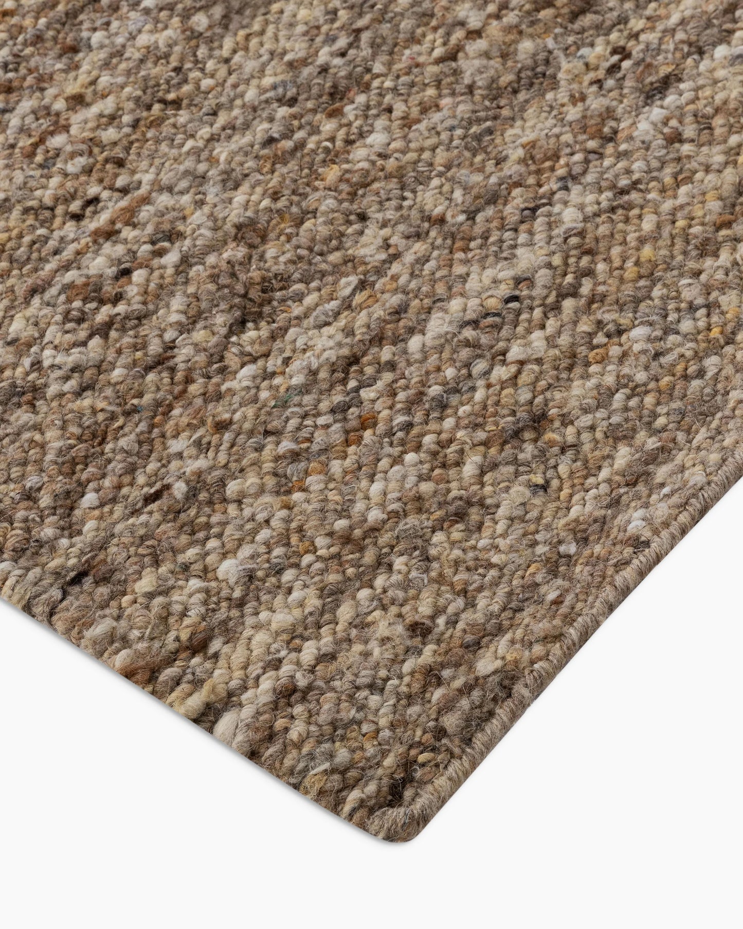 Liam Handwoven Wool Boucle Rug - 5' x 8' / Brown