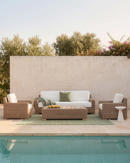 Classic All-Weather Wicker Outdoor Sofa - 86" / Natural Weave