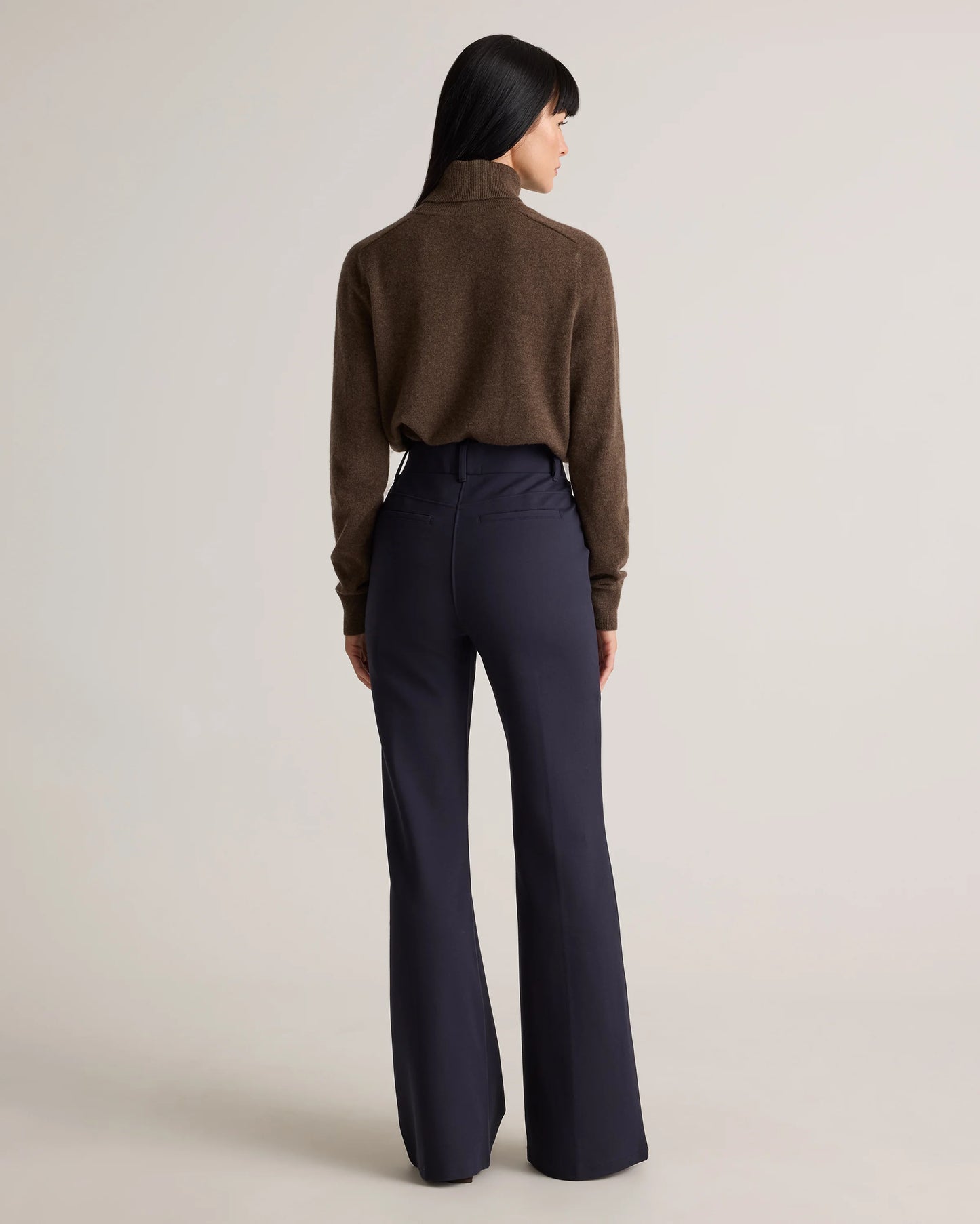 Ultra-Stretch Ponte Flare Leg Pants - XS / Charcoal