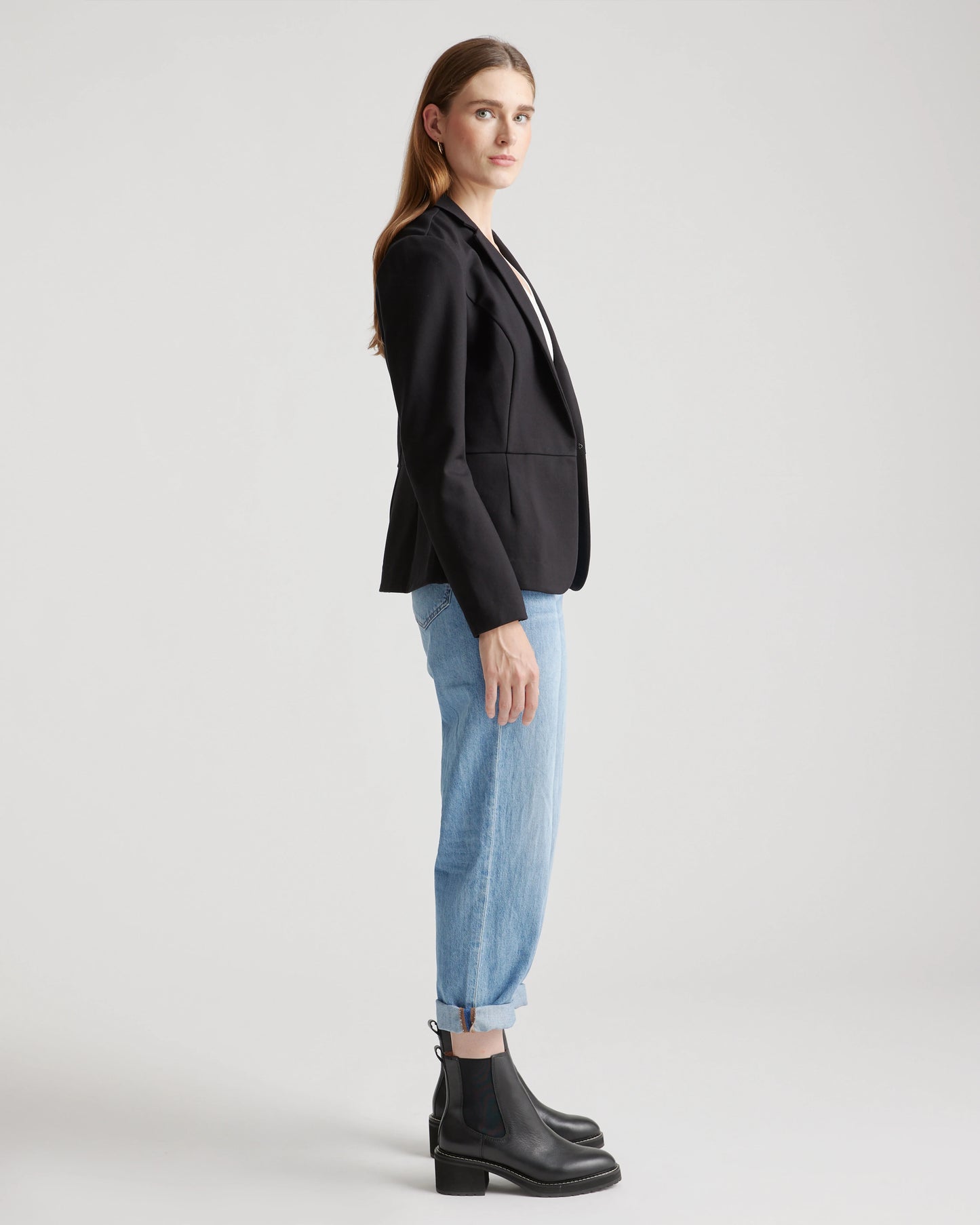 Ultra-Stretch Ponte Blazer - XS / Black