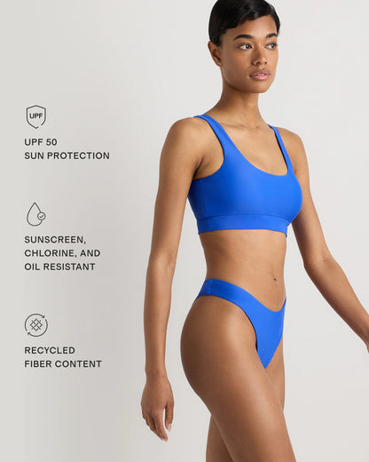 Italian High-Leg Bikini Bottom - XS / Mocha Midi Dot