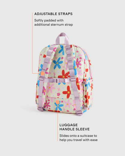Recycled Double Pocket Backpack - One Size / Rainbow Clouds