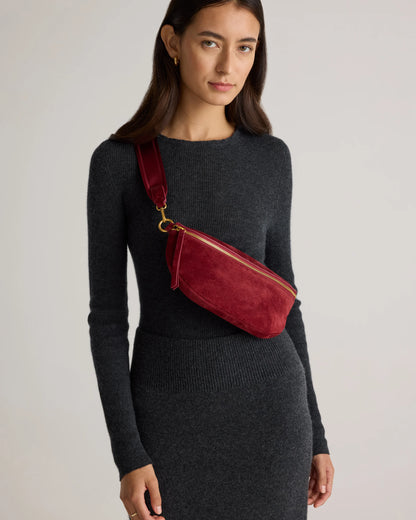 Quinn Suede Sling Bag - One Size / Whiskey