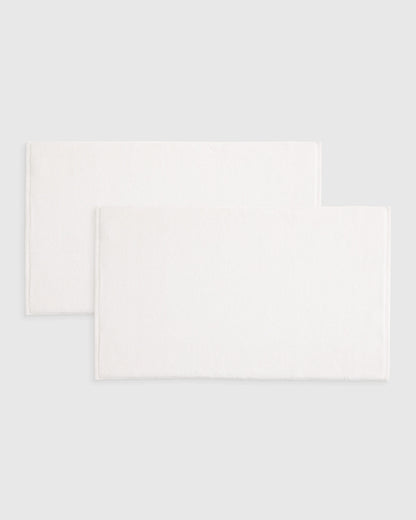 Turkish Cotton Bath Mat Bundle - One Size / White