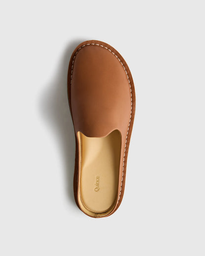 Italian Leather Mule Slip-On - 7 / Sand