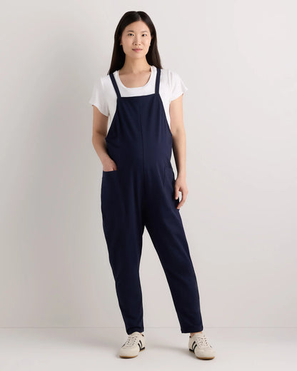 Organic Cotton Maternity Overalls - XS / Deep Navy