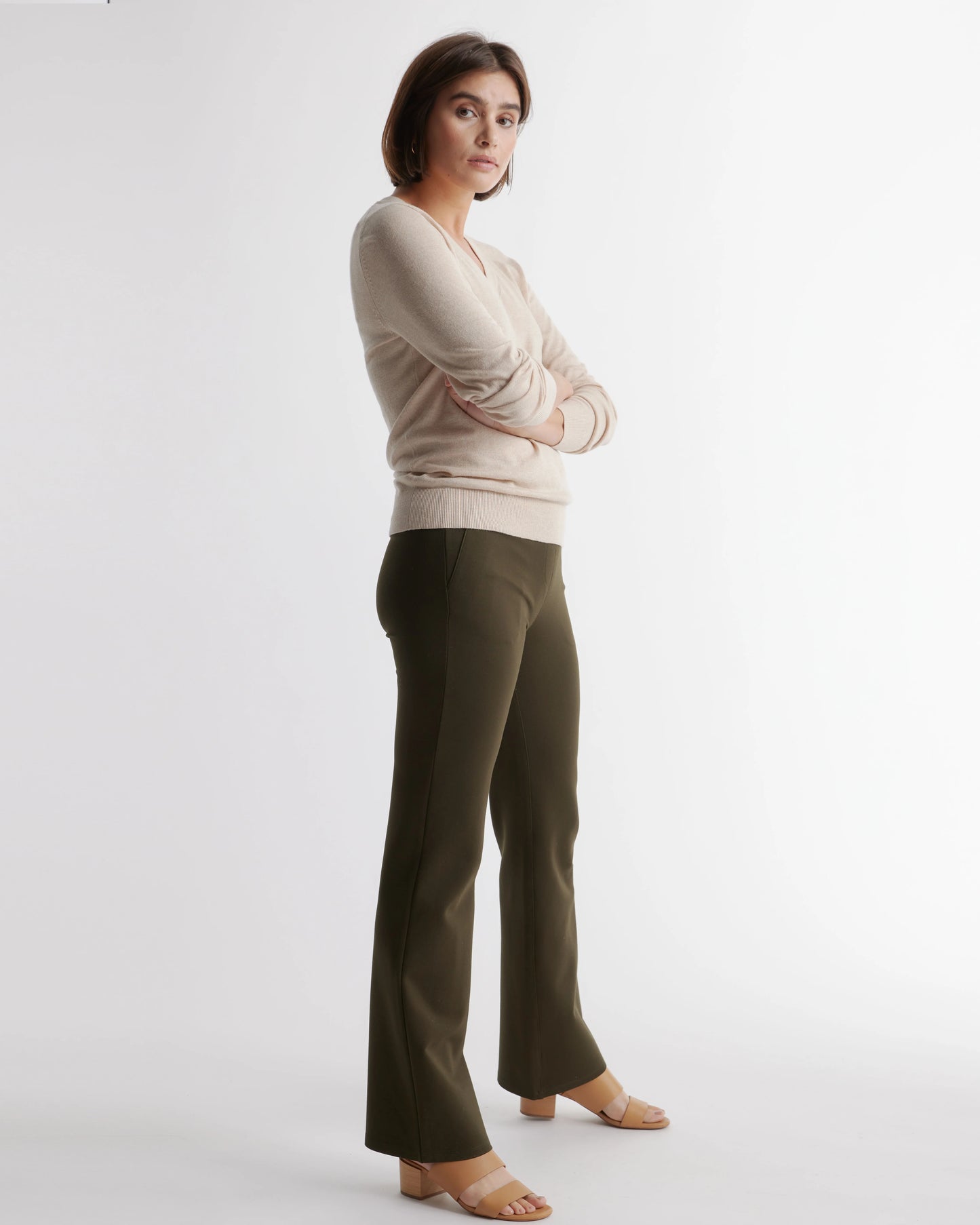 Ultra-Stretch Ponte Bootcut Pants - XS / Black