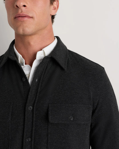 Stretch Sweater Fleece Shirt - S / Off-White