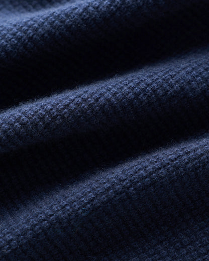 Mongolian Cashmere Waffle Sweatshirt - S / Faded Denim