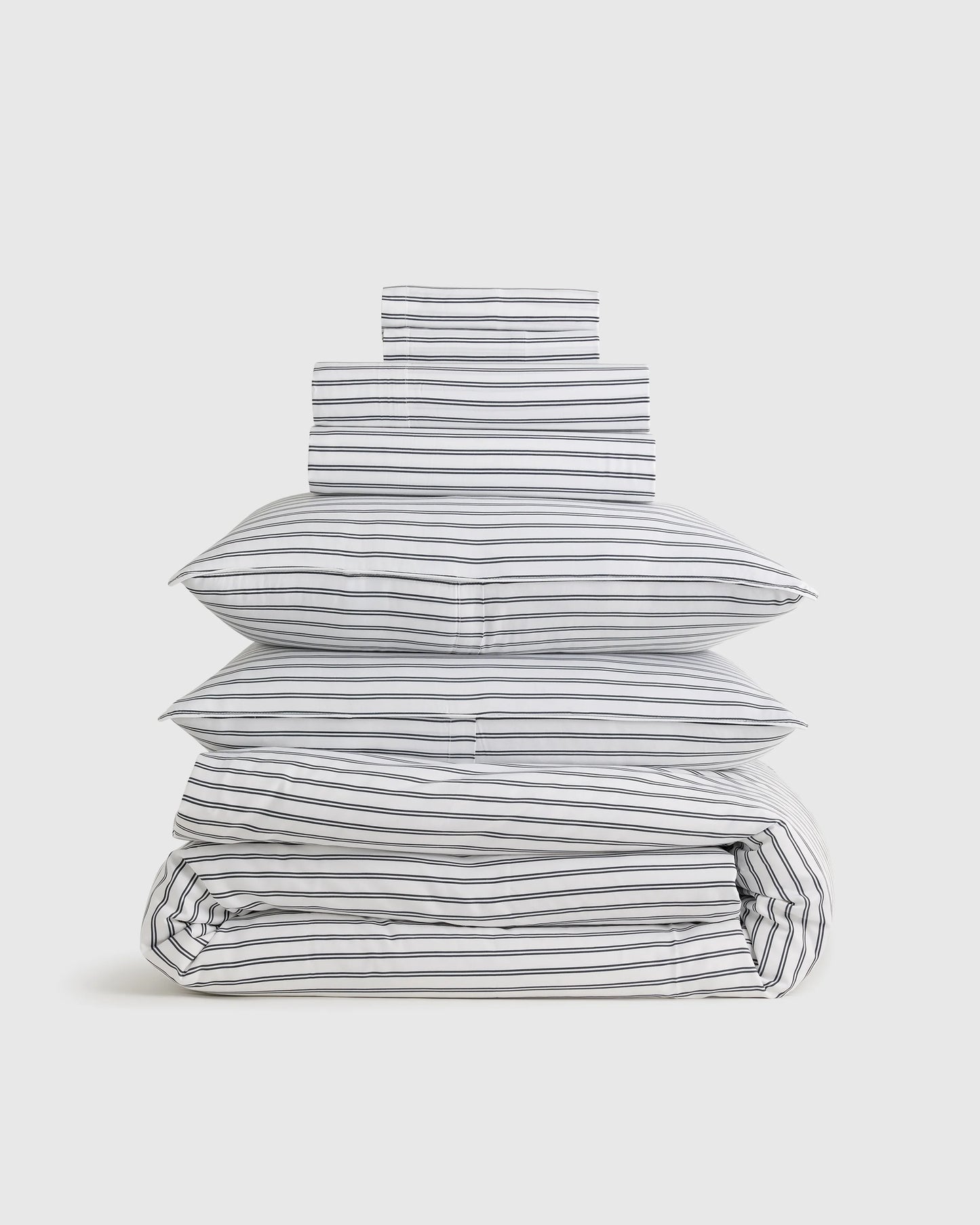 Bamboo Stripe Deluxe Bedding Bundle - Twin / Double Stripe Espresso