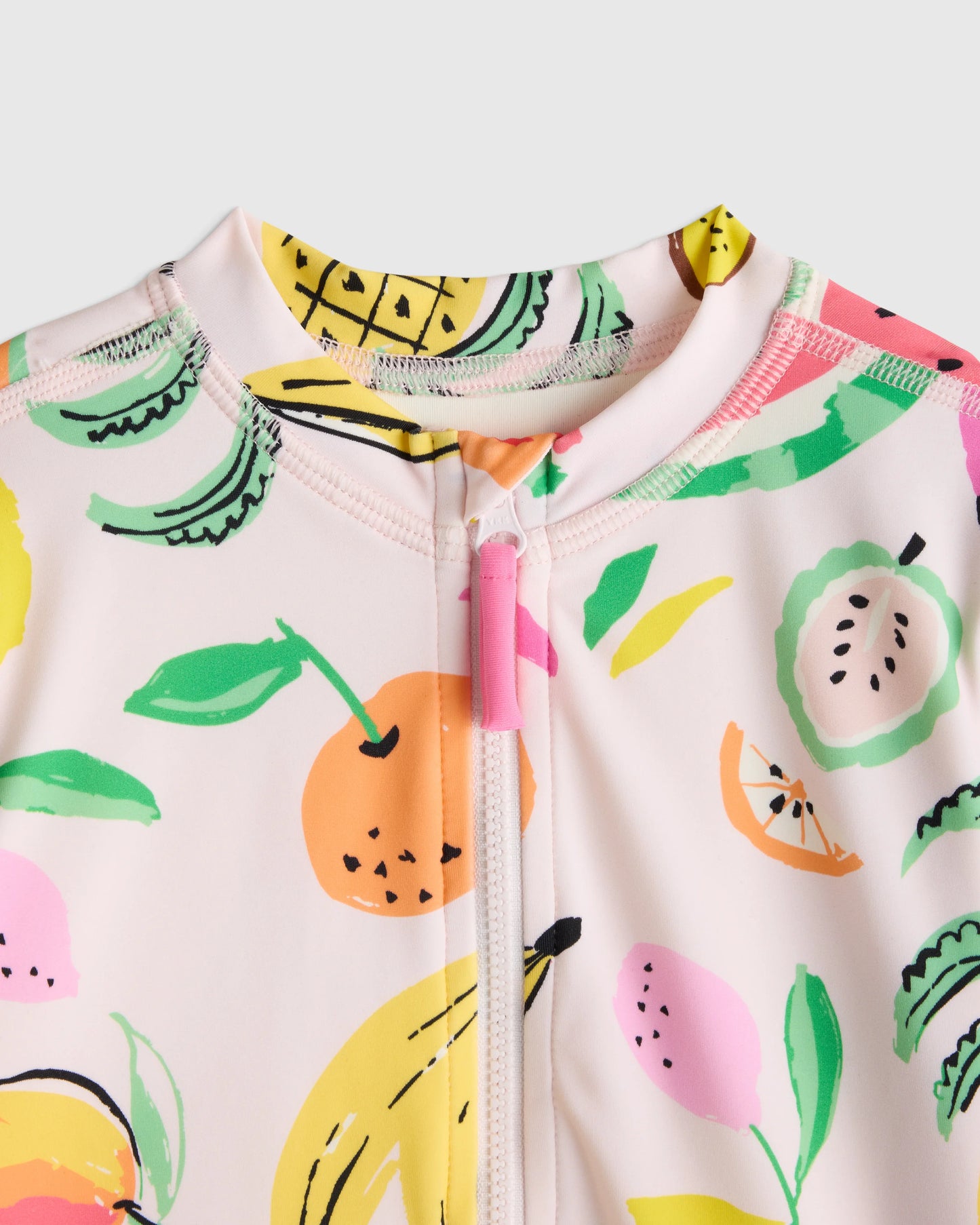 Long Sleeve Zip-Up Swimsuit - 2T / Happy Floral