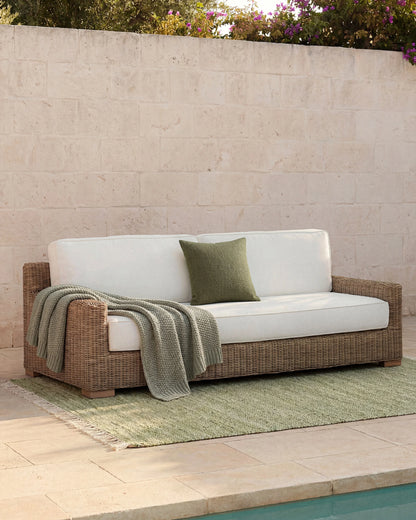 Classic All-Weather Wicker Outdoor Sofa - 86" / Natural Weave