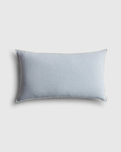 Contrast European Linen Pillow Cover - 12x20 / Sage/Pine