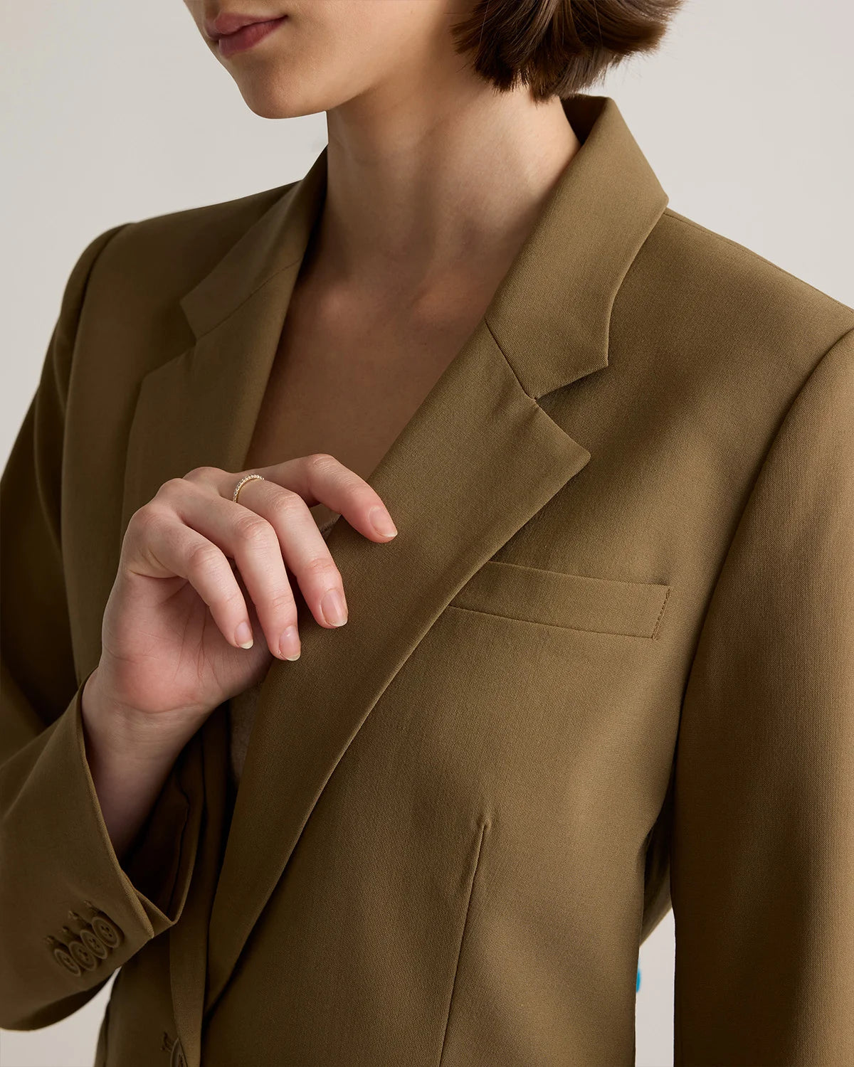 Italian Wool Long Blazer - XS / Sahara Camel