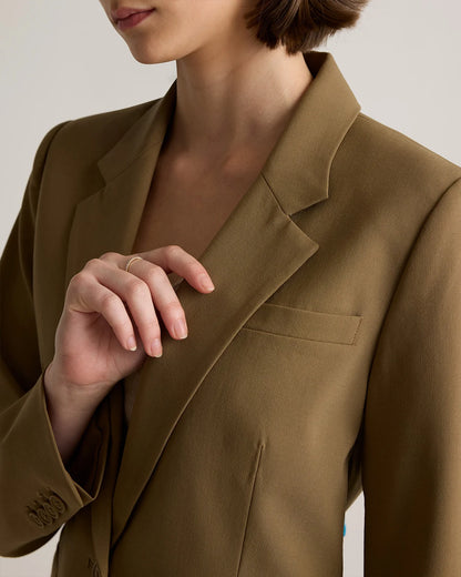 Italian Wool Long Blazer - XS / Sahara Camel