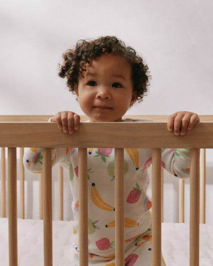 100% Organic Cotton Long Sleeve and Pant Pajama Set - 12-18M / Navy Stripe