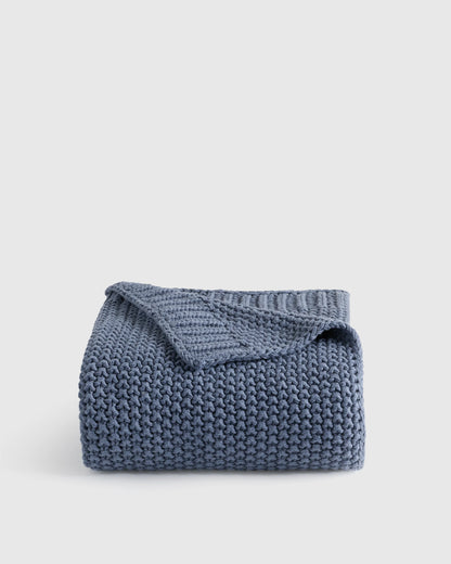 Cotton Fisherman Throw - 50x60 / Espresso