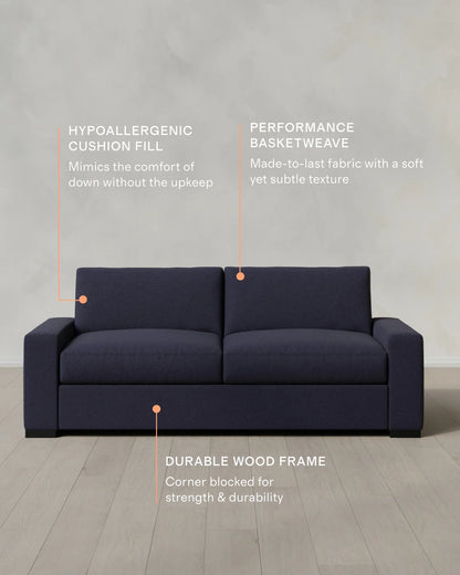 Stillman Sofa in Performance Basketweave - 7ft / Flax