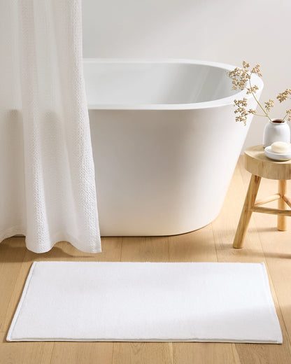Turkish Cotton Bath Mat Bundle - One Size / White