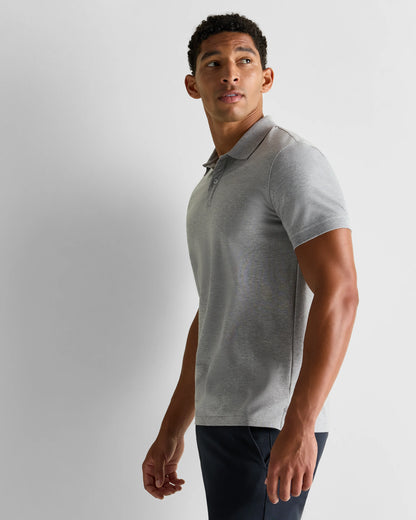 Organic Cotton Pique Polo - XS / Heather Grey