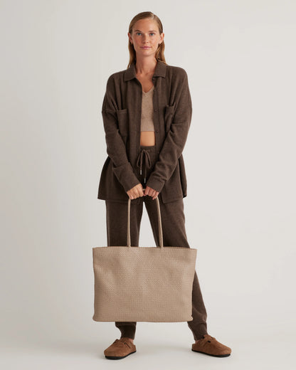 Siena Handwoven Tote - One Size / Taupe