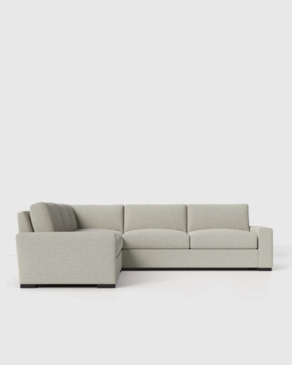 Stillman L Sectional in Performance Basketweave - 116x116 / Flax