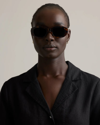 Barbados Polarized Acetate Sunglasses - One Size / Clear Spice with Grey lens