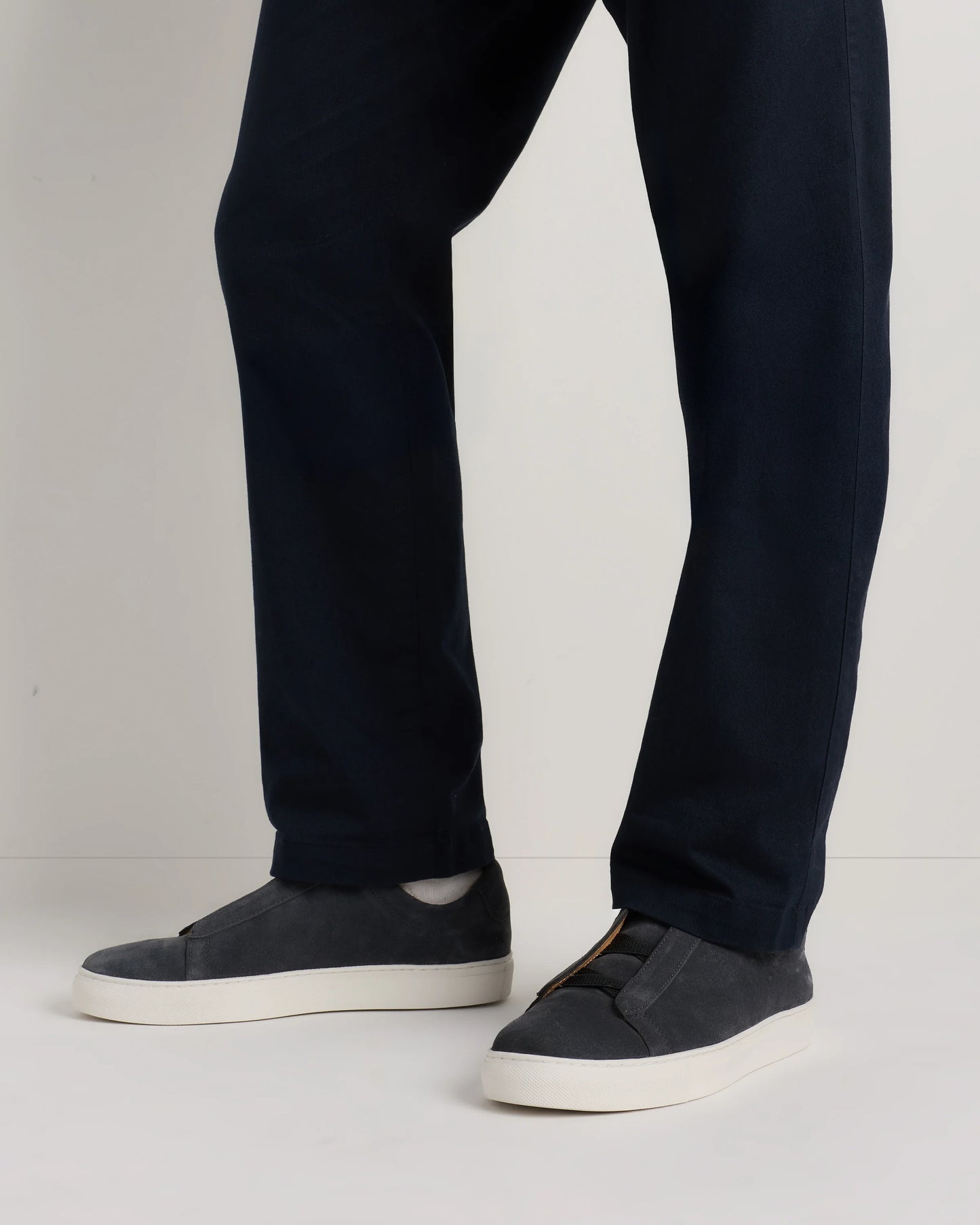 Italian Suede Tailored Sneaker - 7 / Fog