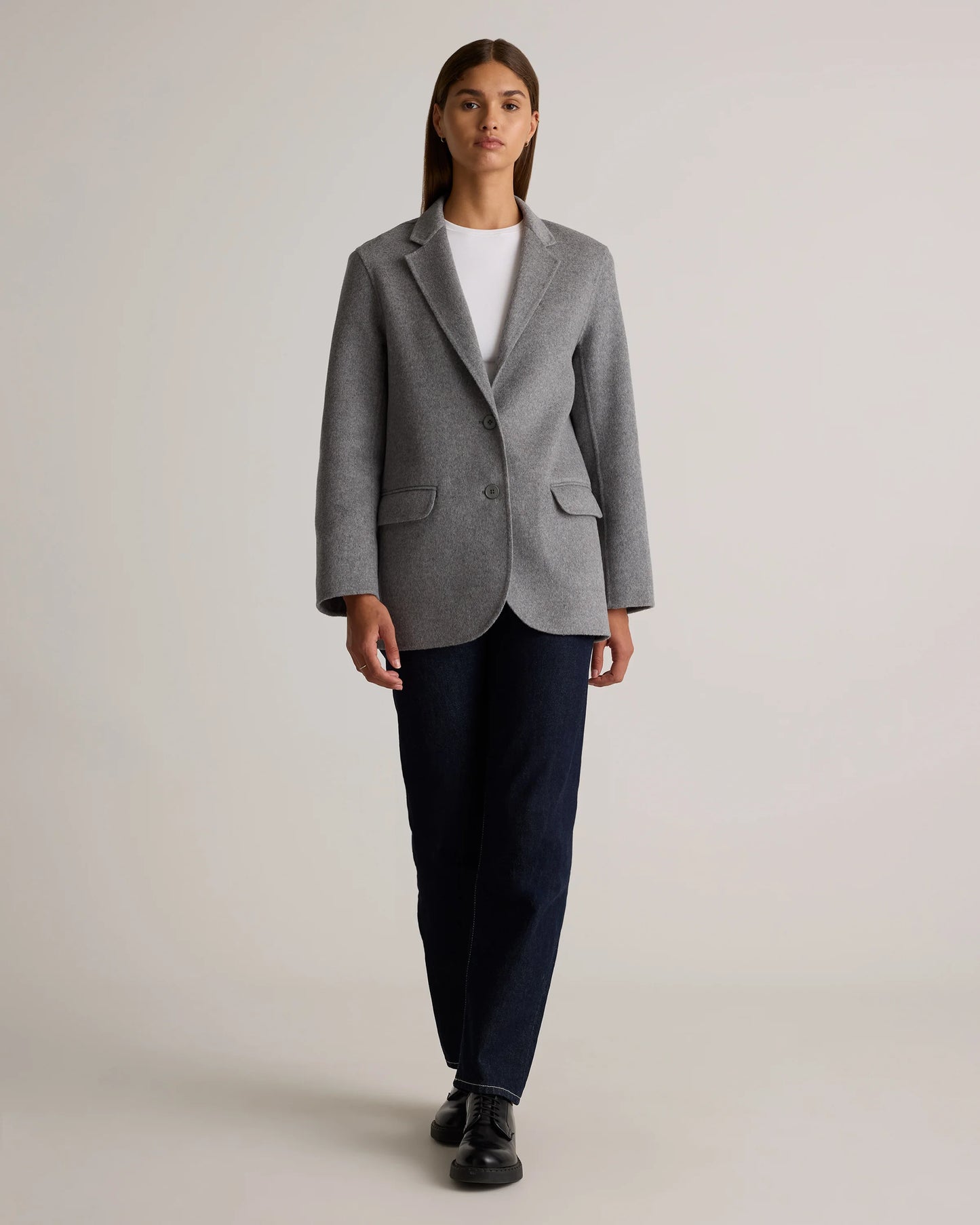 Double-Faced Merino Wool Soft Blazer - XS / Caramel