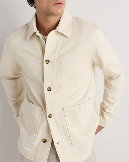 Organic Comfort Stretch Chore Jacket - XS / Vanilla