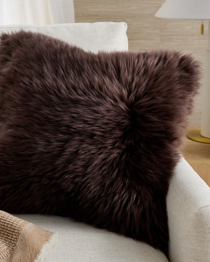 Natural Sheepskin Accent Pillow Cover - 20x20 / Ivory