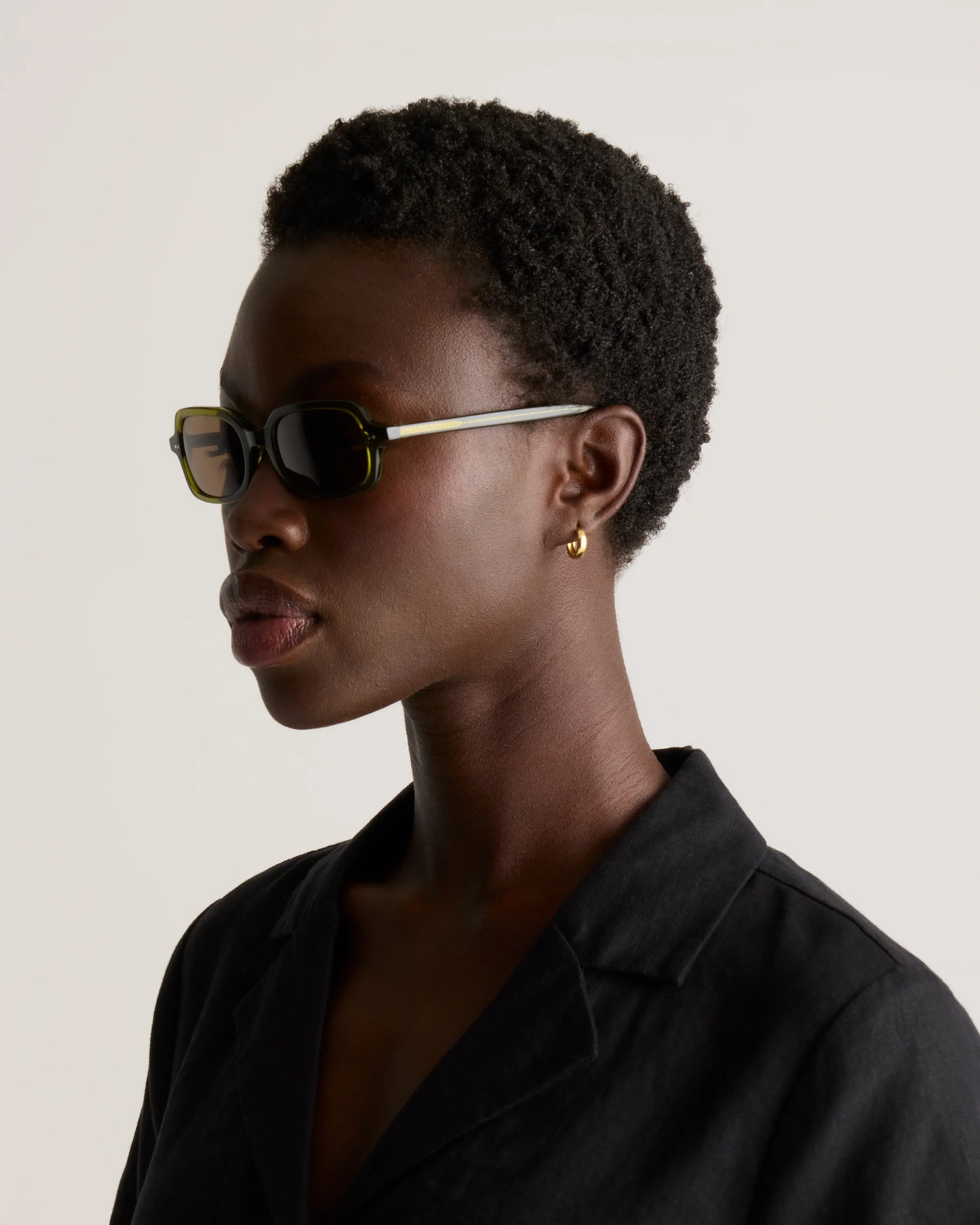 Santiago Polarized Acetate Sunglasses - One Size / Fawn Tortoise with Green lens