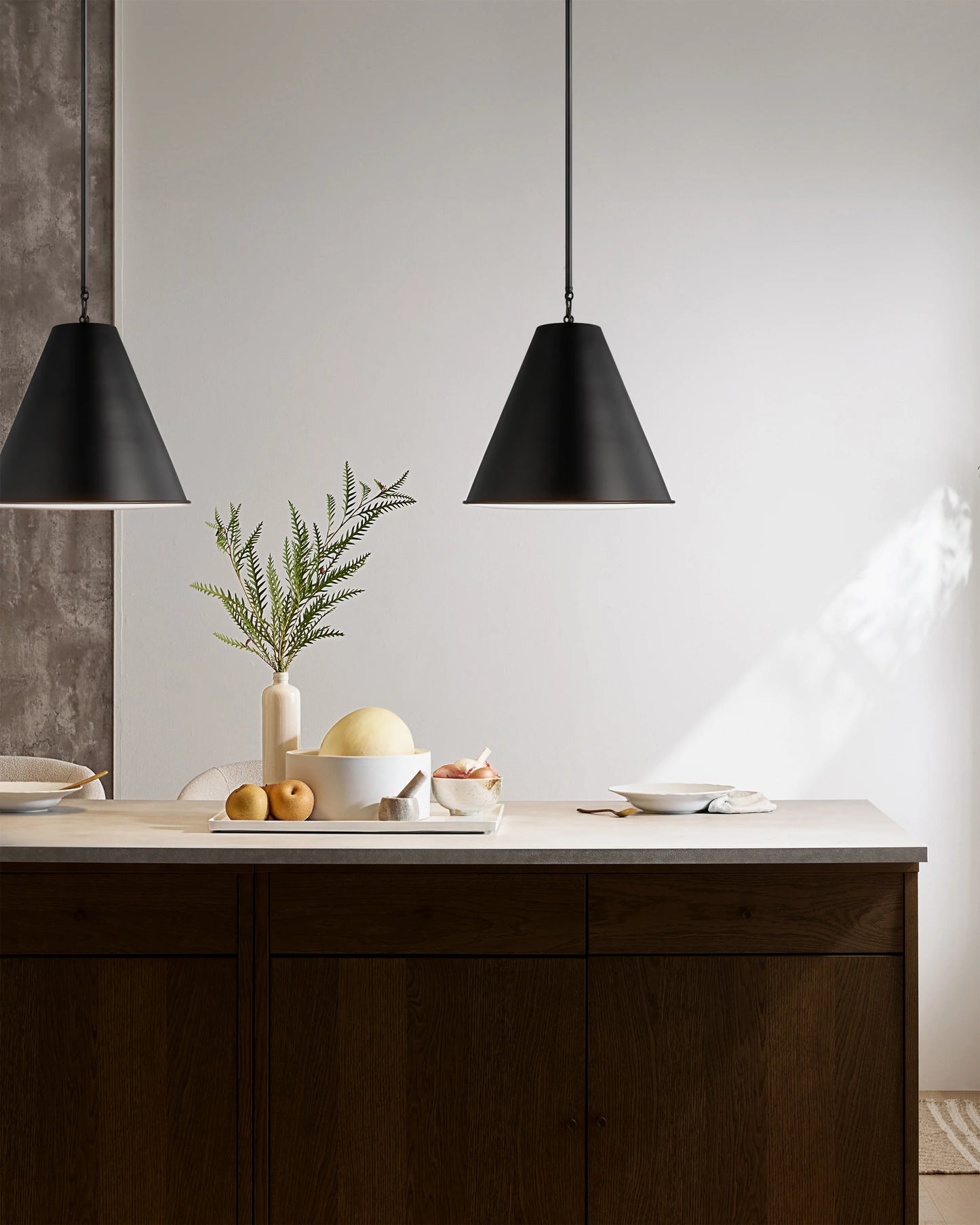 Tapered Steel Shade Pendant Light - One Size / Brass