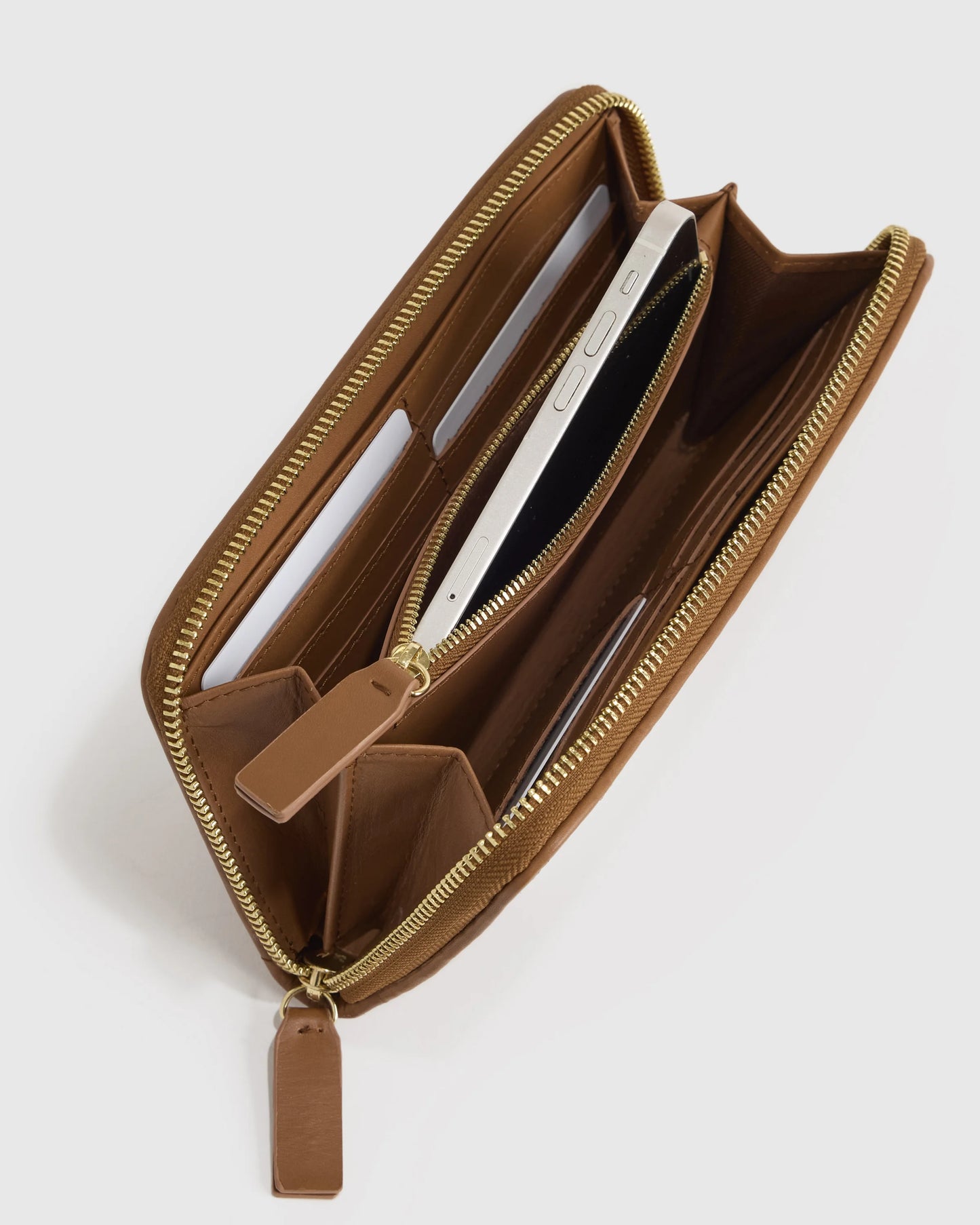 Italian Leather Handwoven Continental Wallet - One Size / Black