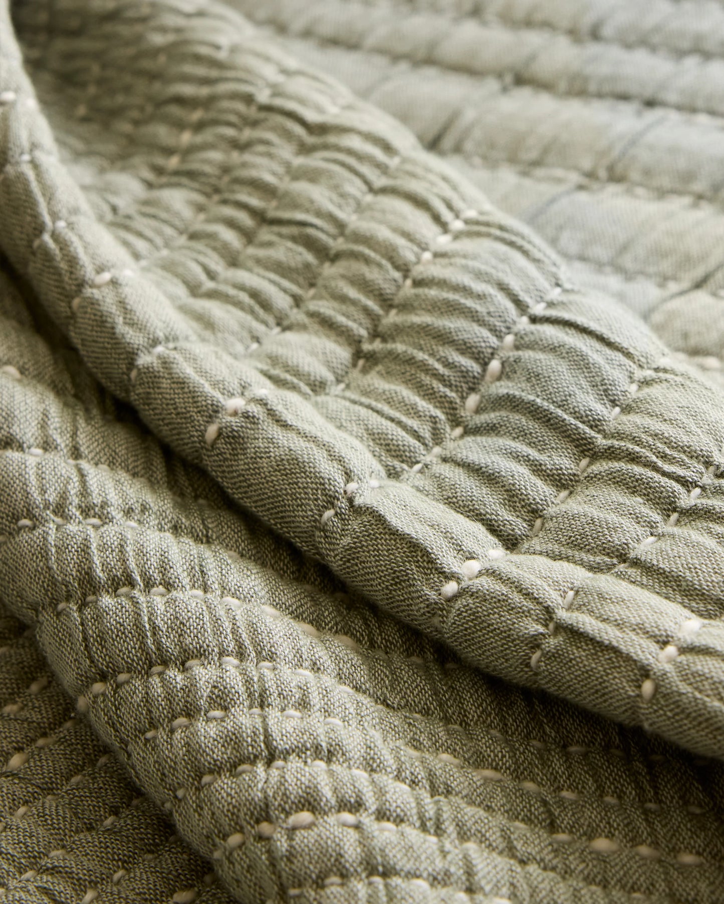 Organic Cotton Channel Stitch Coverlet - Twin / Coral Pink