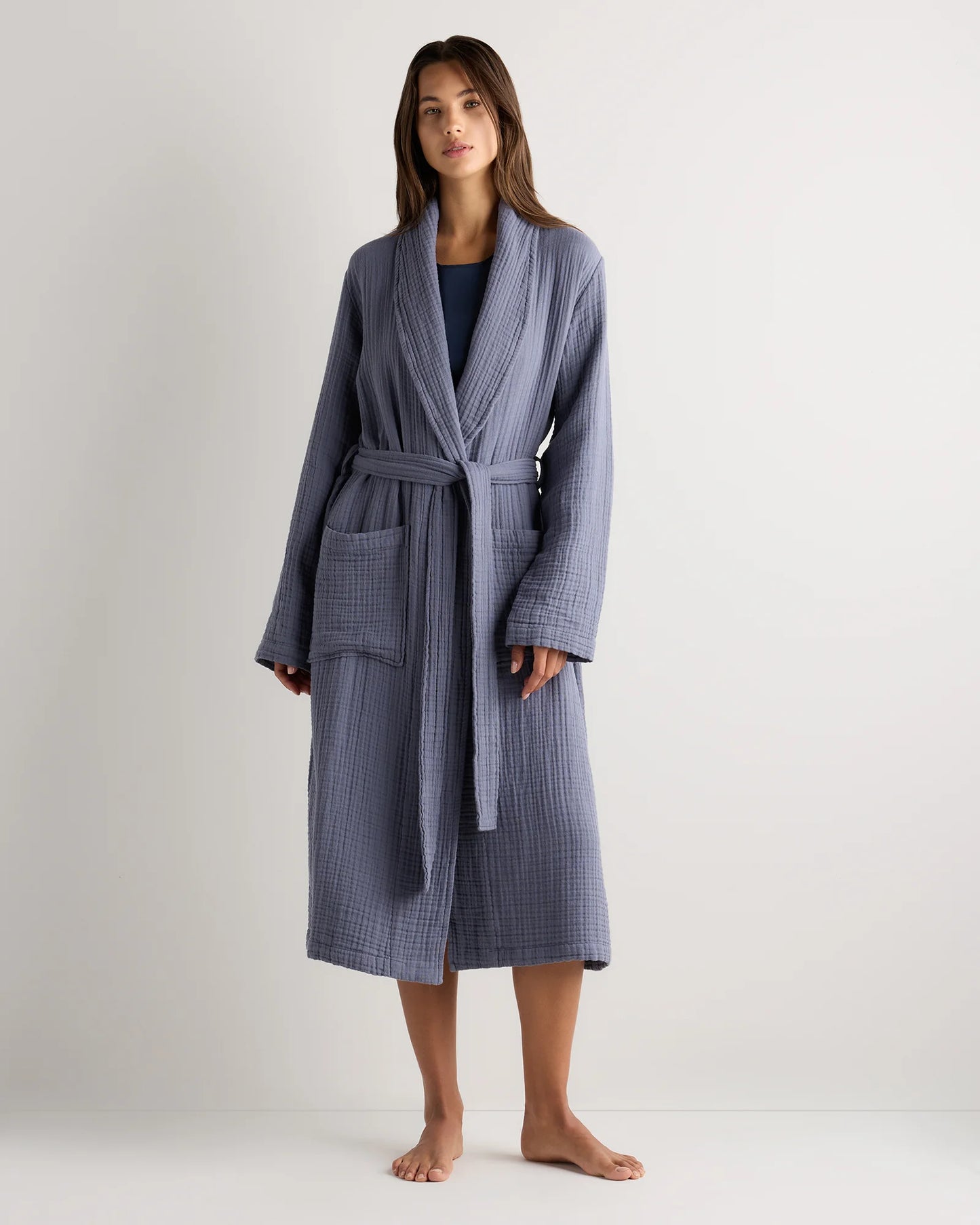 Soft Layered Turkish Cotton Robe - XS / White