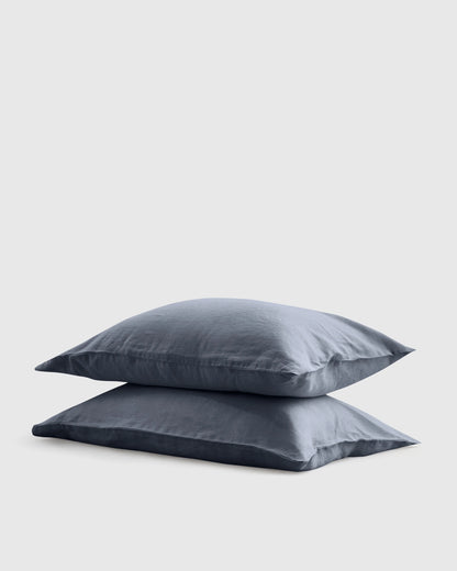 European Linen Pillowcase Set - Standard / White