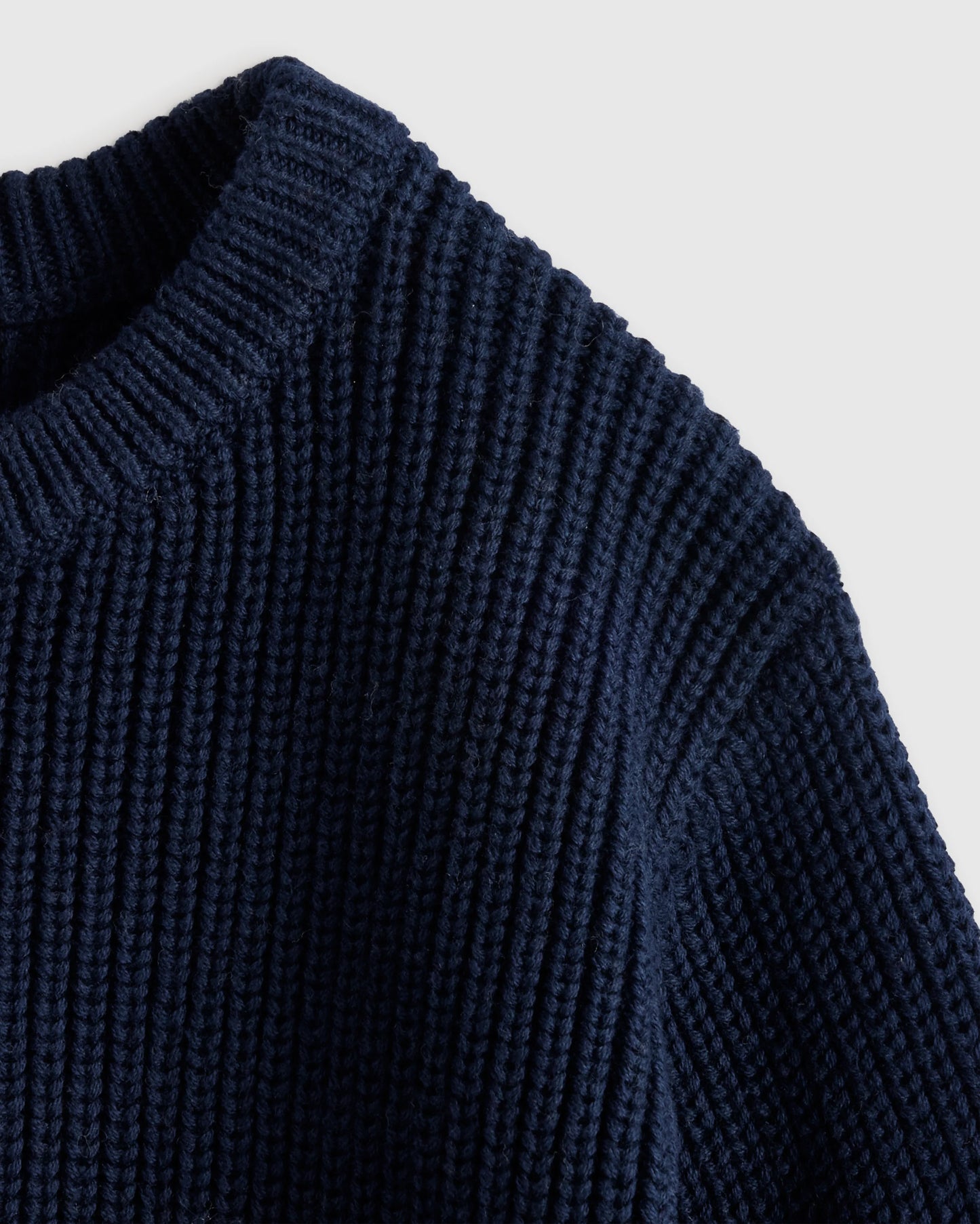 100% Organic Cotton Fisherman Tunic Sweater - 3-6M / Navy