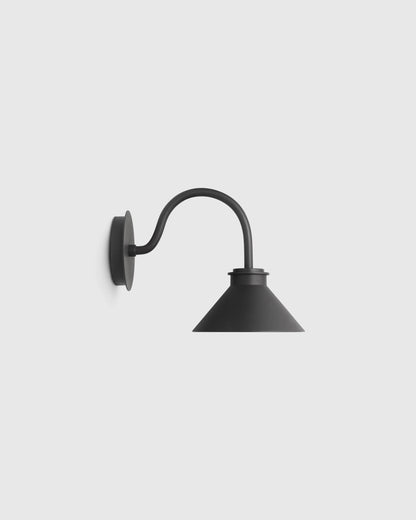 Contemporary Steel Indoor/Outdoor Barn Sconce - Small / Black