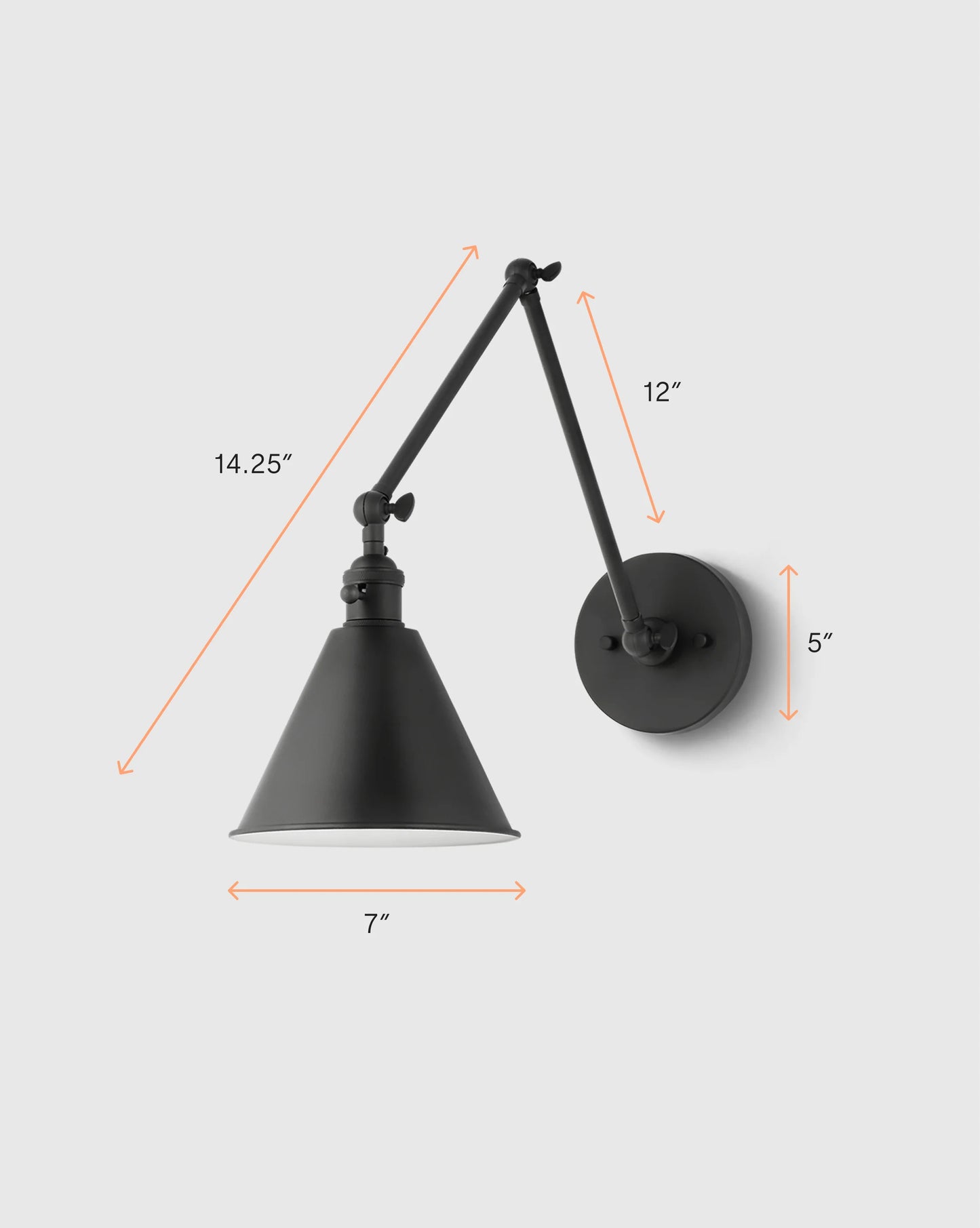 Articulating Double Arm Steel Wall Sconce - One Size / Silver