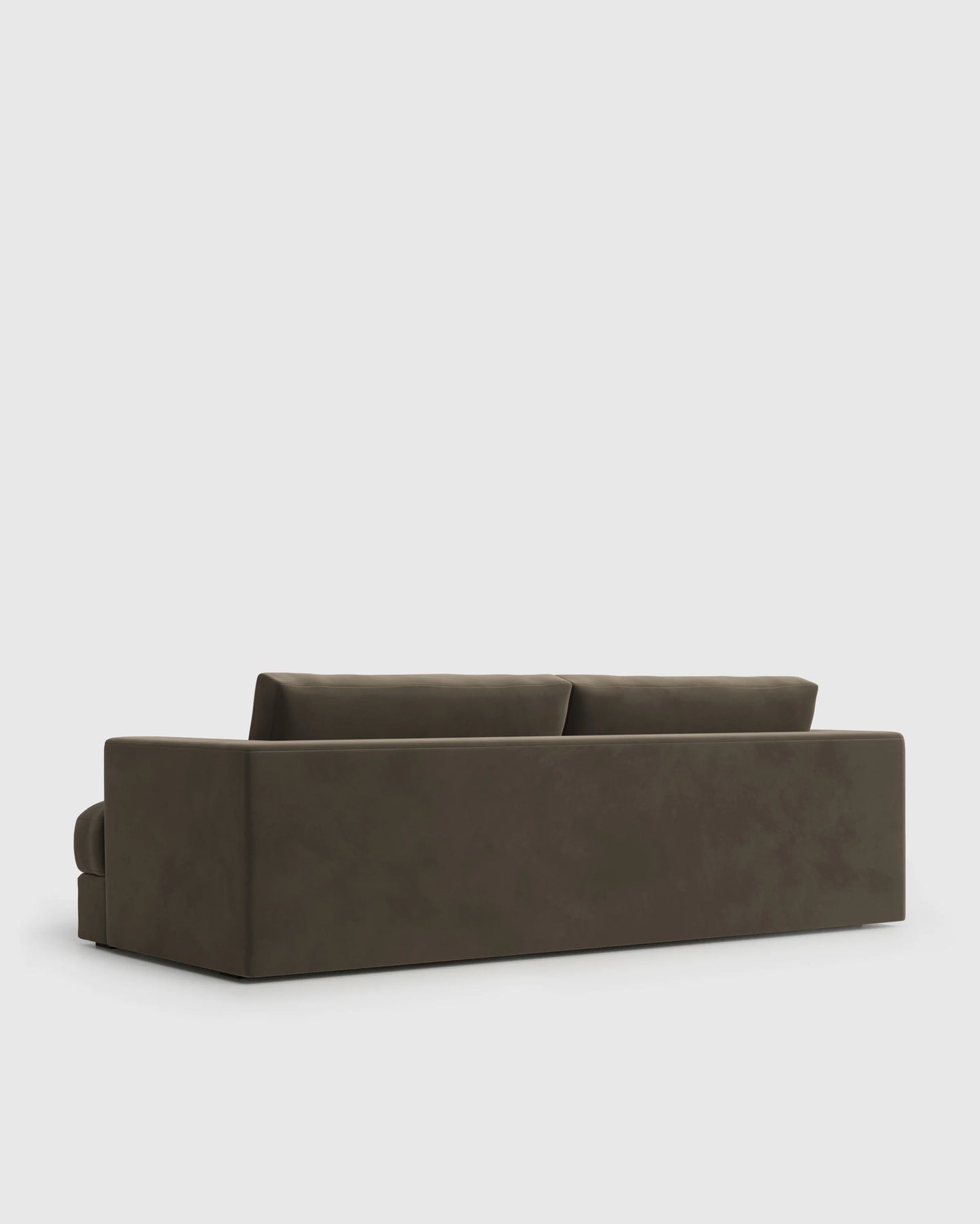 Sierra Curved Arm Sofa in Performance Velvet - 7ft / Sable