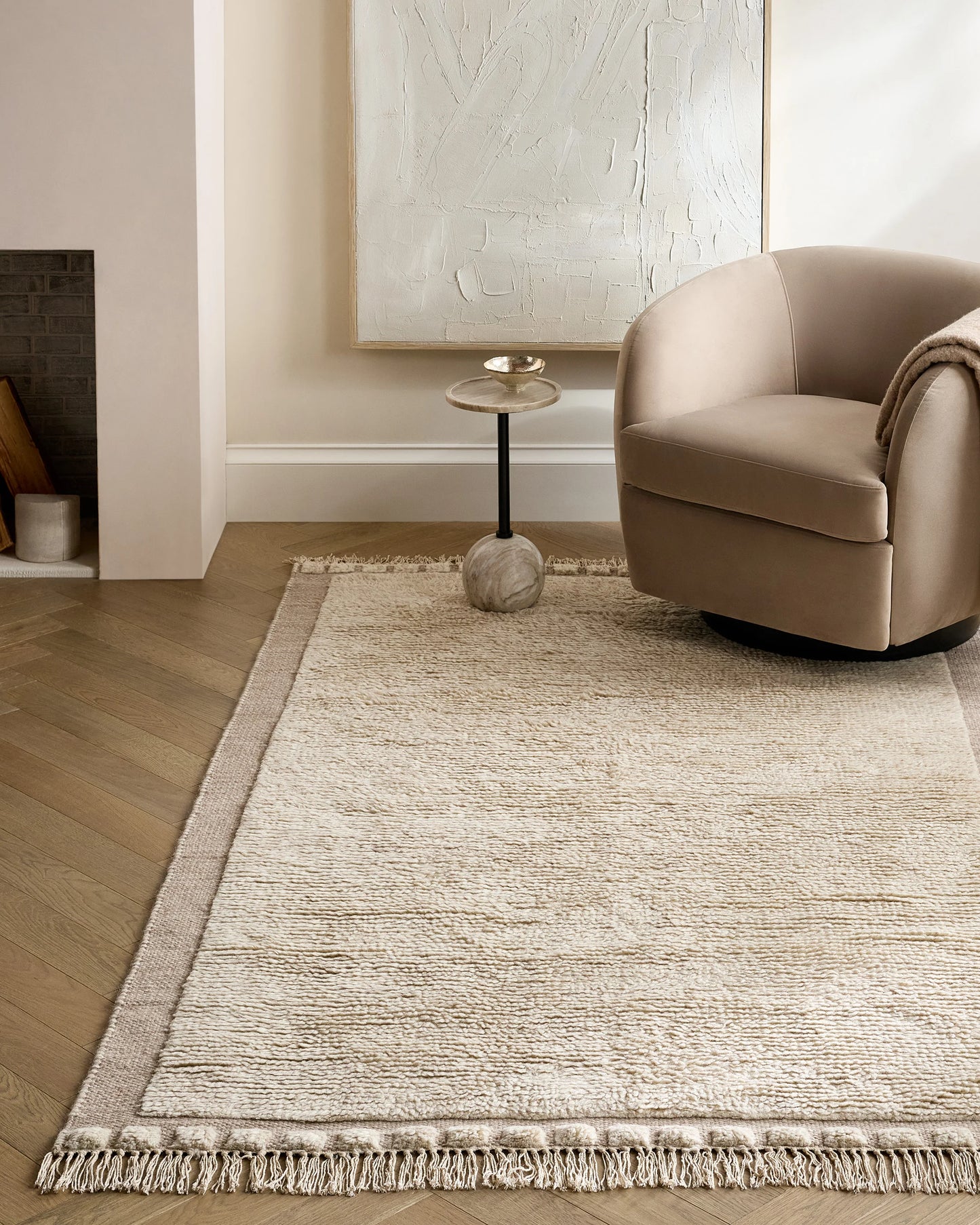Saje Wool Shag Rug - 3' x 5' / Neutral