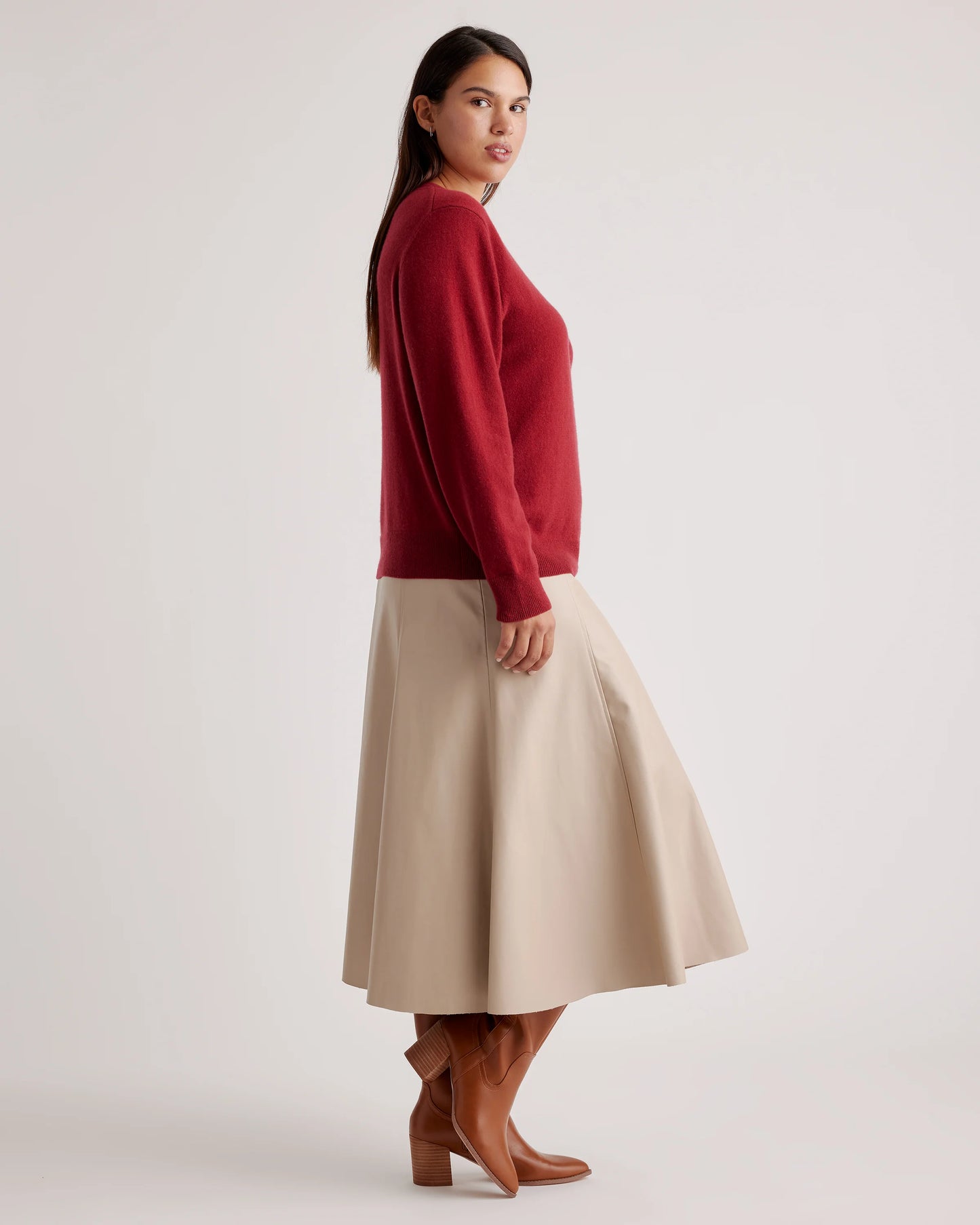 Mongolian Cashmere Crewneck Sweater - XS / Ivory