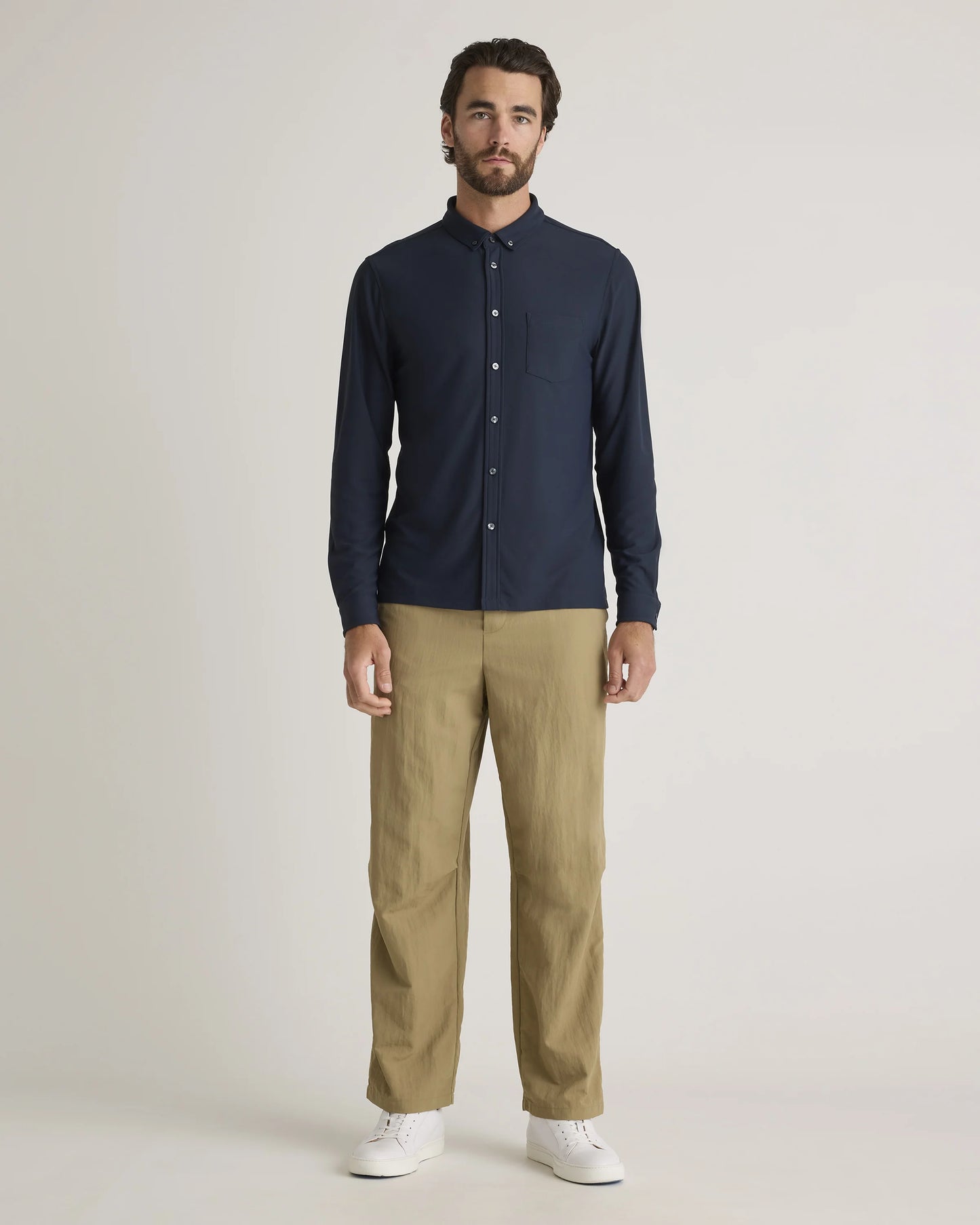 ProPique Performance Button Down - S / Light Grey