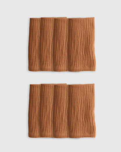 Organic Cotton Gauze Napkins (Set of 8) - One Size / Chocolate