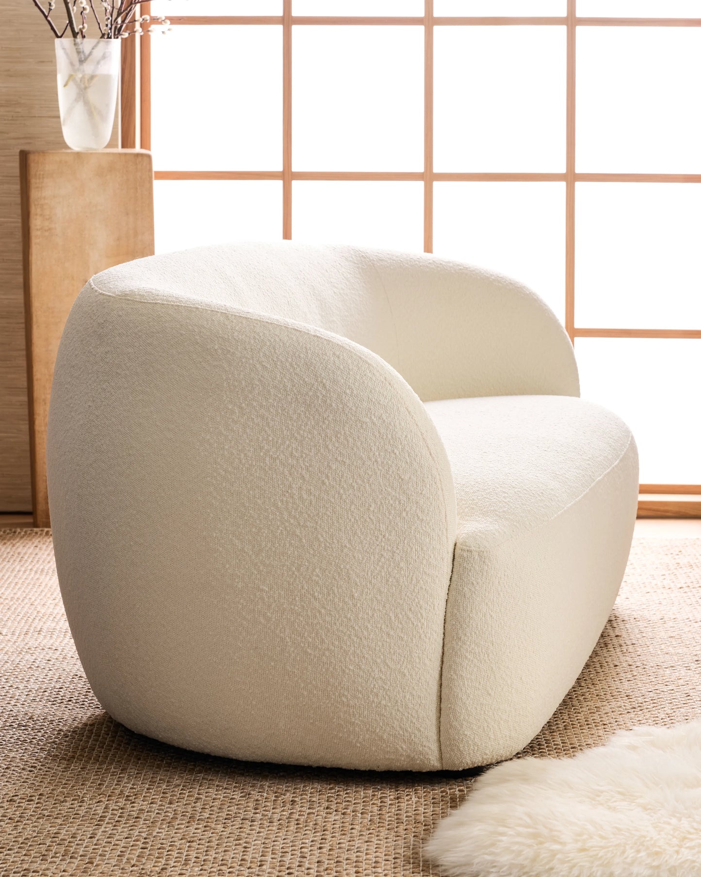 Performance Boucle Loveseat - One Size / Ivory